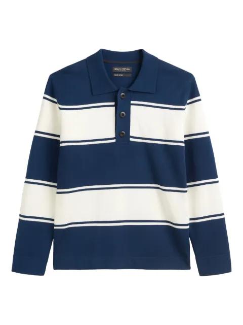 striped long-sleeve polo shirt by MARC O'POLO