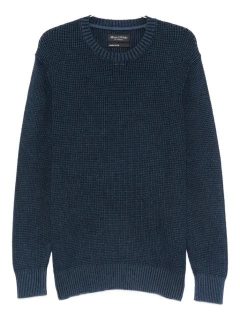 textured crew-neck jumper by MARC O'POLO