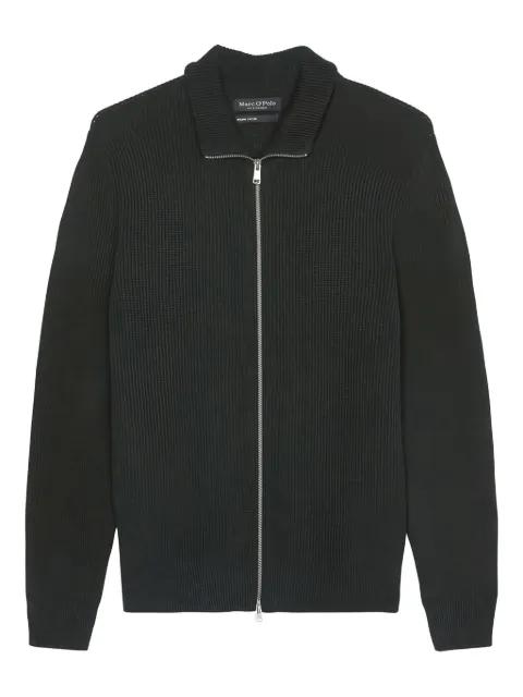 textured zip-up cardigan by MARC O'POLO