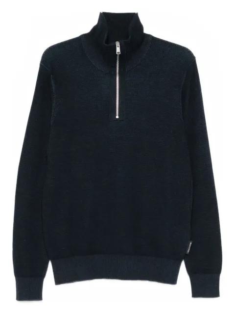 zip funnel-neck sweater by MARC O'POLO