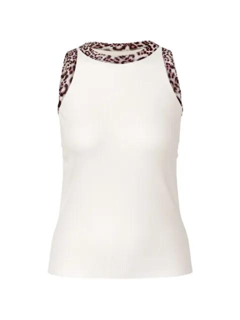 animal-print ribbed top by MARCCAIN