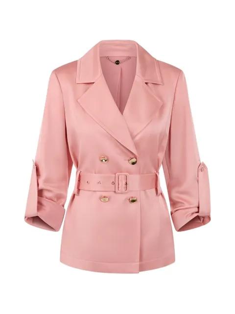 double-breasted satin blazer by MARCCAIN