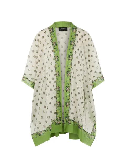 floral-print open-front cape by MARCCAIN