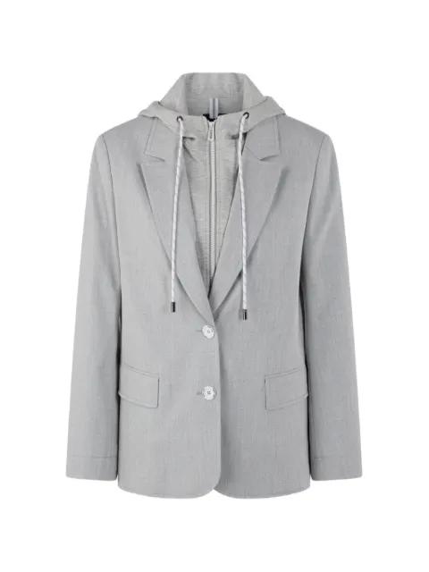 layered hoodied blazer by MARCCAIN