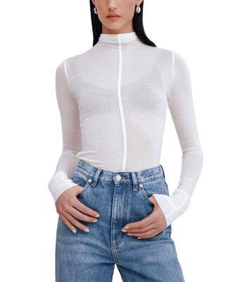 Alicia Sheer Turtleneck Top by MARCELLA