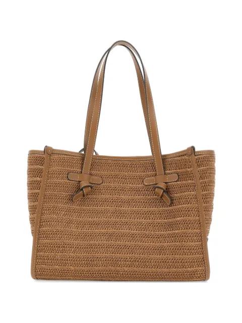 Marcella woven straw shoulder bag by MARCELLA CLUB