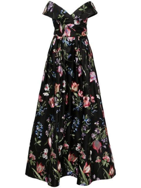 Alex floral-embroidered gown by MARCHESA