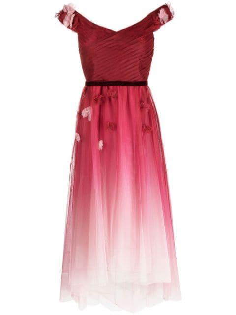 floral-appliqué ombré-effect gown by MARCHESA
