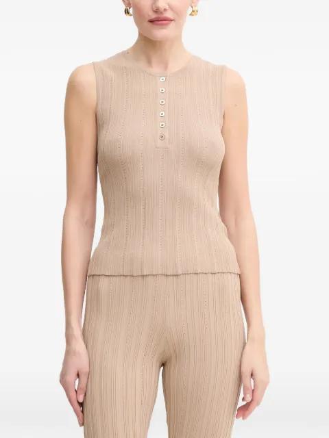buttoned ribbed tank top by MARCIANO BY GUESS