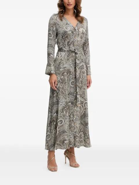 paisley buttoned maxi dress by MARCIANO BY GUESS