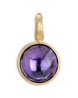 18K Yellow Gold Jaipur Amethyst Round Pendant by MARCO BICEGO