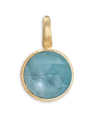 18K Yellow Gold Jaipur Aquamarine Bezel Pendant by MARCO BICEGO