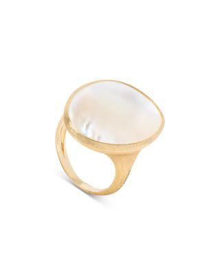 18K Yellow Gold Lunaria Mother of Pearl Ring by MARCO BICEGO