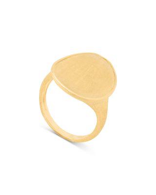 18K Yellow Gold Lunaria Signet Ring by MARCO BICEGO
