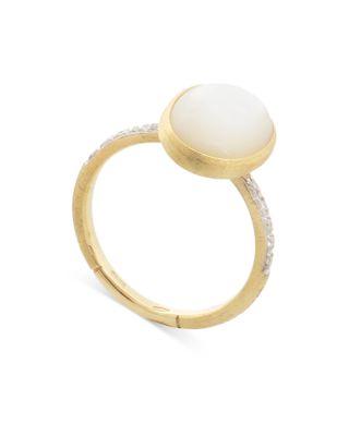 18K Yellow Gold Siviglia Mother of Pearl & Diamond Ring by MARCO BICEGO