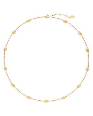 18K Yellow Gold Siviglia Textured Link Chain Necklace by MARCO BICEGO