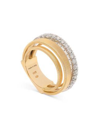 18K Yellow & White Gold Masai Diamond Strand Ring by MARCO BICEGO