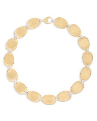 Diamond Accented Collar Necklace in 18K White & Yellow Gold by MARCO BICEGO