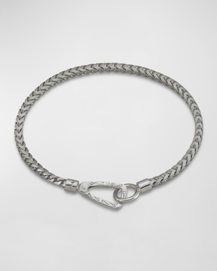 Men's Silver Bracelet with Push Clasp by MARCO DAL MASO
