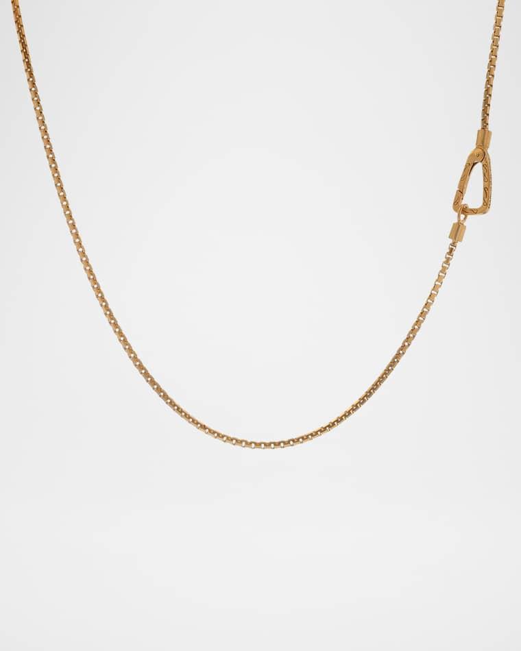 Men's Ulysses 18K Matte Gold Vermeil Necklace, 24.5"L by MARCO DAL MASO