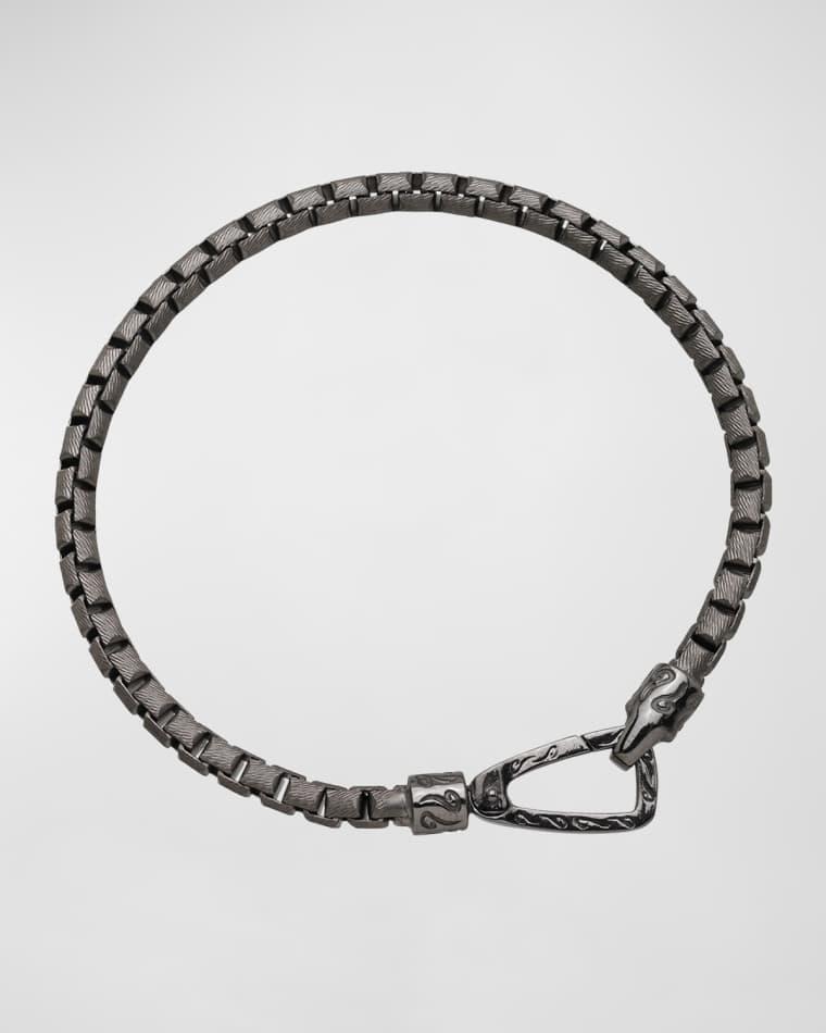 Men's Ulysses Box Chain Bracelet, Silver by MARCO DAL MASO