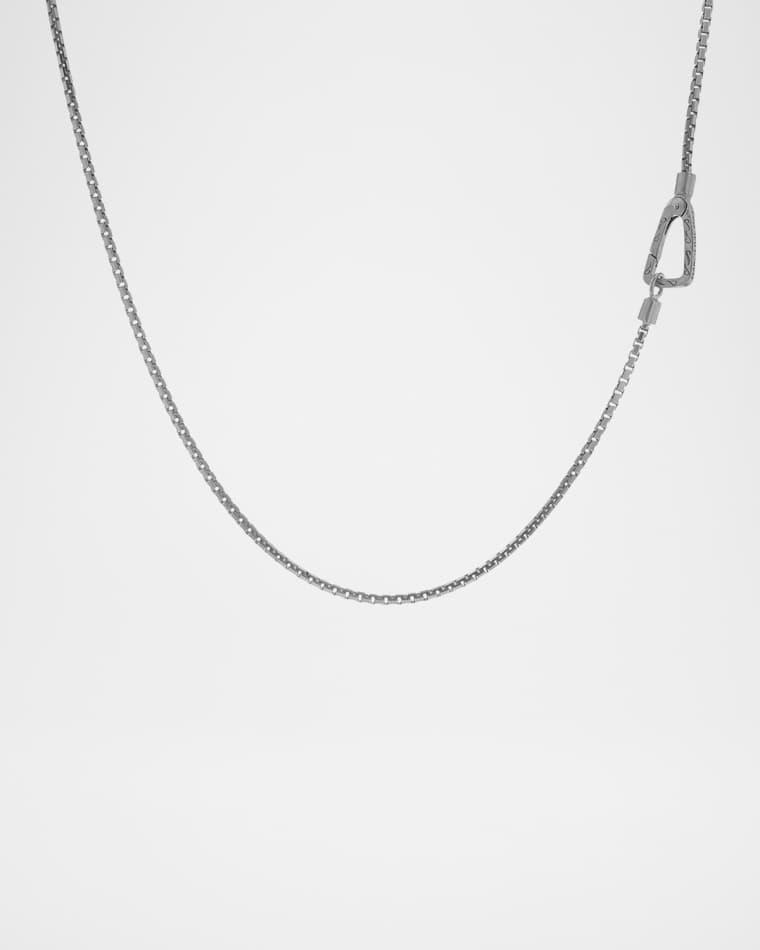 Men's Ulysses Ultrafine Tubular Oxidized Silver Necklace, 22"L by MARCO DAL MASO