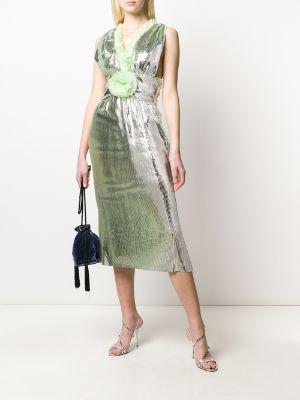 ruffle trim midi dress by MARCO DE VINCENZO