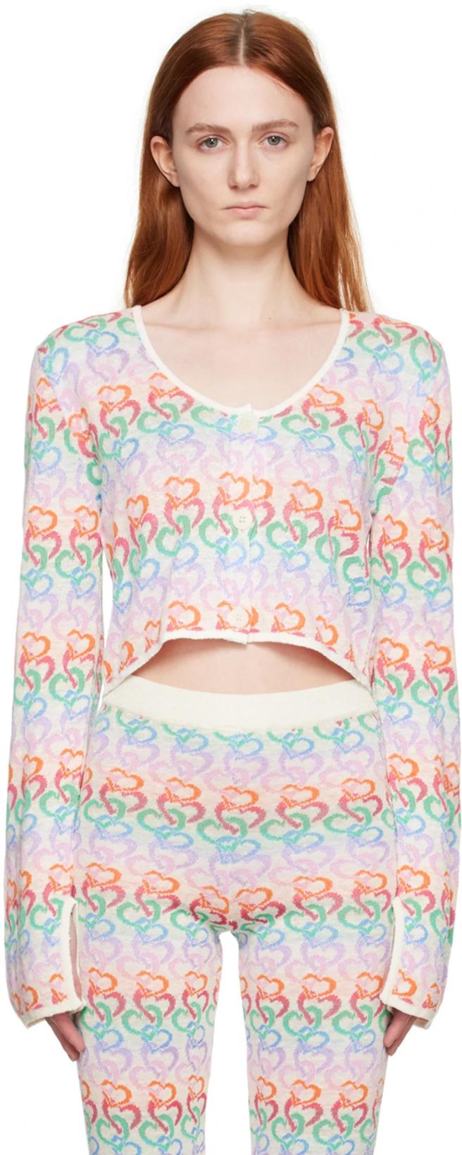 Multicolor Heart Cardigan by MARCO RAMBALDI