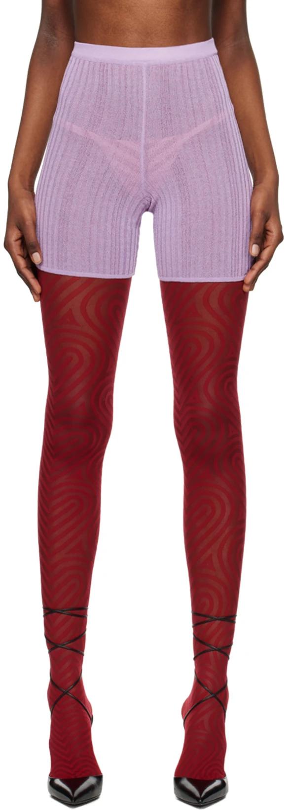 Purple Elasticized Shorts by MARCO RAMBALDI