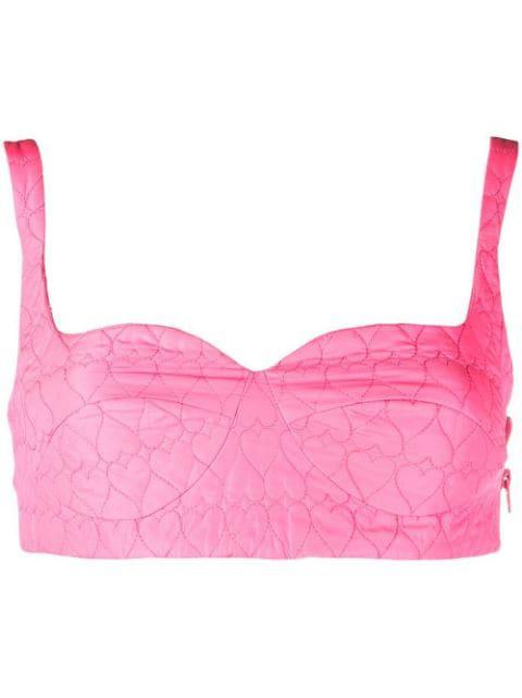 heart-print bralette top by MARCO RAMBALDI