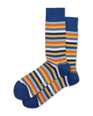 Rainbow Stripe Crew Socks by MARCOLIANI