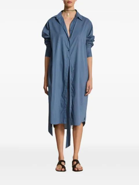 Lily tie-waist midi shirt dress by MARE DI LATTE
