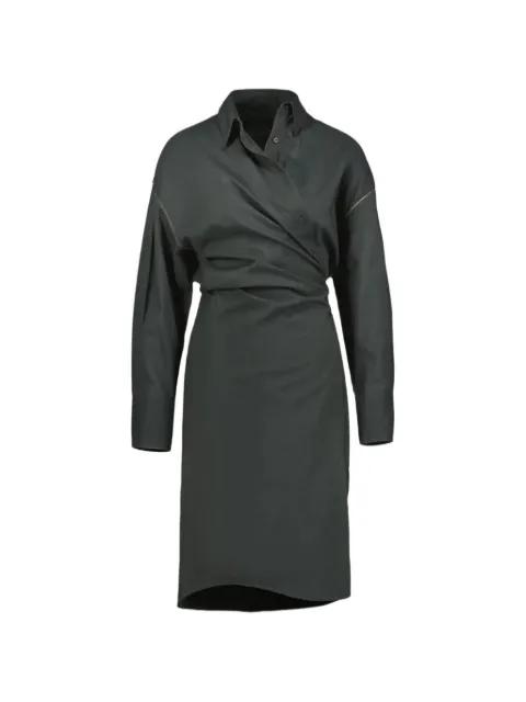 Lily wrap-design midi dress by MARE DI LATTE