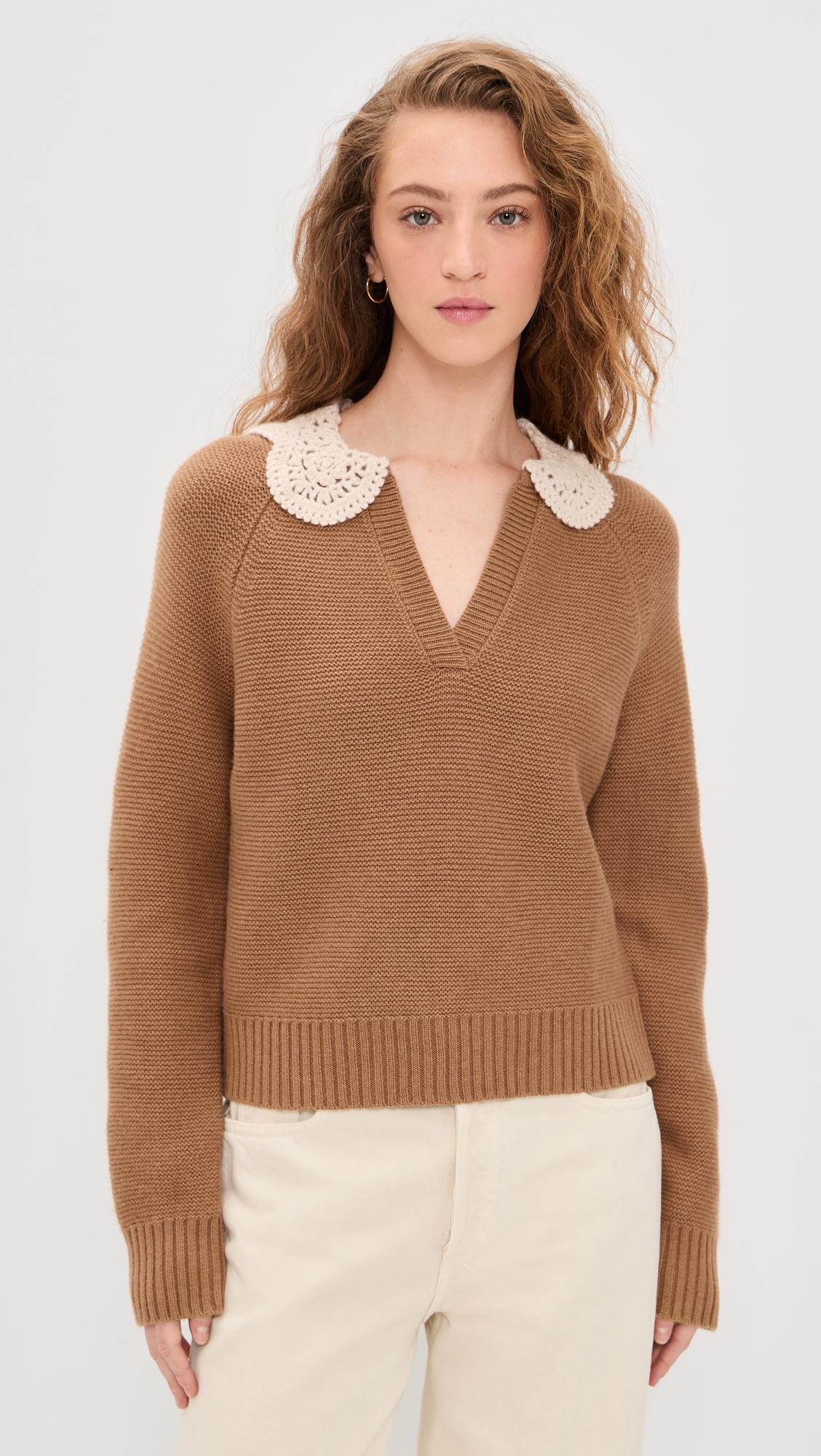 Crochet Collar Sweater by MAREA