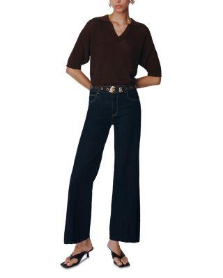 Cropped Wide Leg Jeans Cornflower Blue by MARELLA