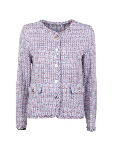 Emme frayed-edges tweed jacket by MARELLA