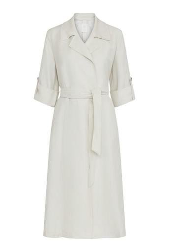 Linen-blend duster coat by MARELLA