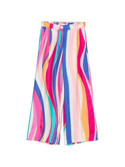 Opossum abstract-print trousers by MARELLA