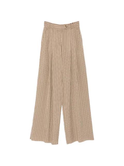 Ordine striped wide-leg trousers by MARELLA