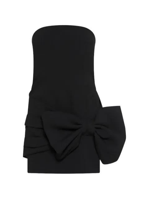 bow-embellishment strapless mini dress by MARELLA