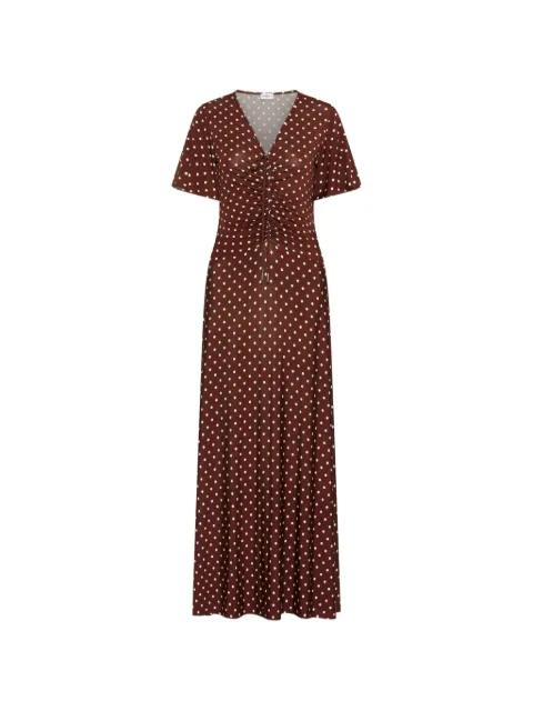dotted V-neck midi dress by MARELLA