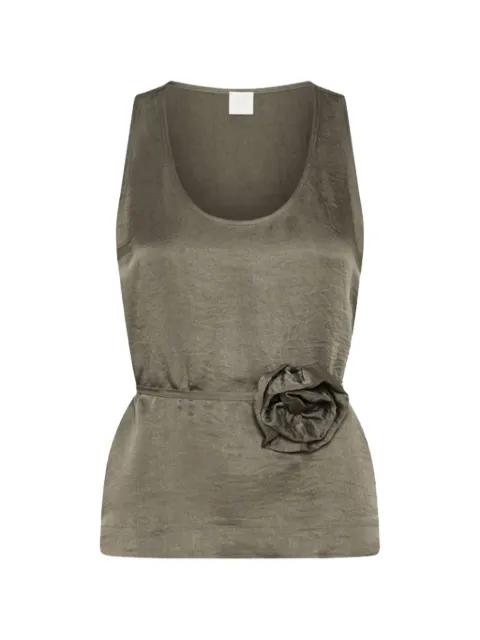 floral appliqué tank top by MARELLA