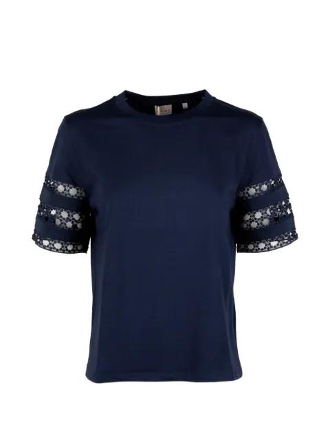 guipure-lace-insert T-shirt by MARELLA