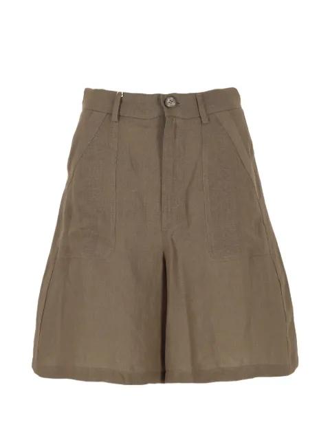 high-waisted patch-pocket shorts by MARELLA