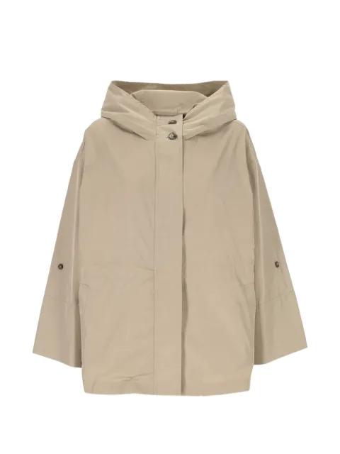 hoodied drawstring-waist parka by MARELLA