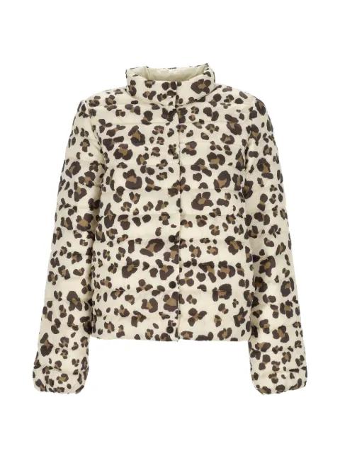 leopard-print quilted jacket by MARELLA