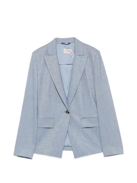 metallic-effect notched-lapel suit by MARELLA