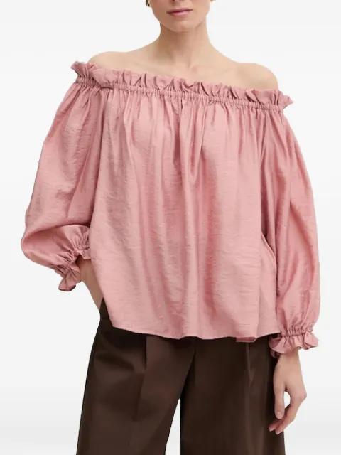 off-shoulder ruffled blouse by MARELLA