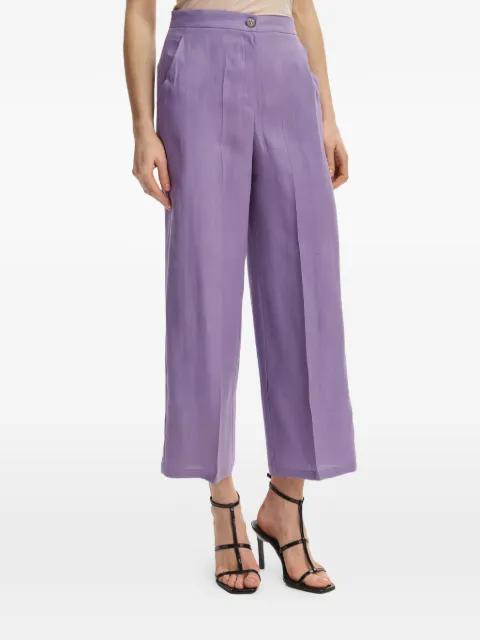 pressed-crease wide-leg trousers by MARELLA