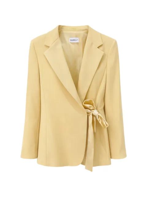 satin tie blazer by MARELLA